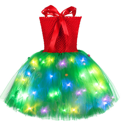 Girls Christmas Tree Party Dress