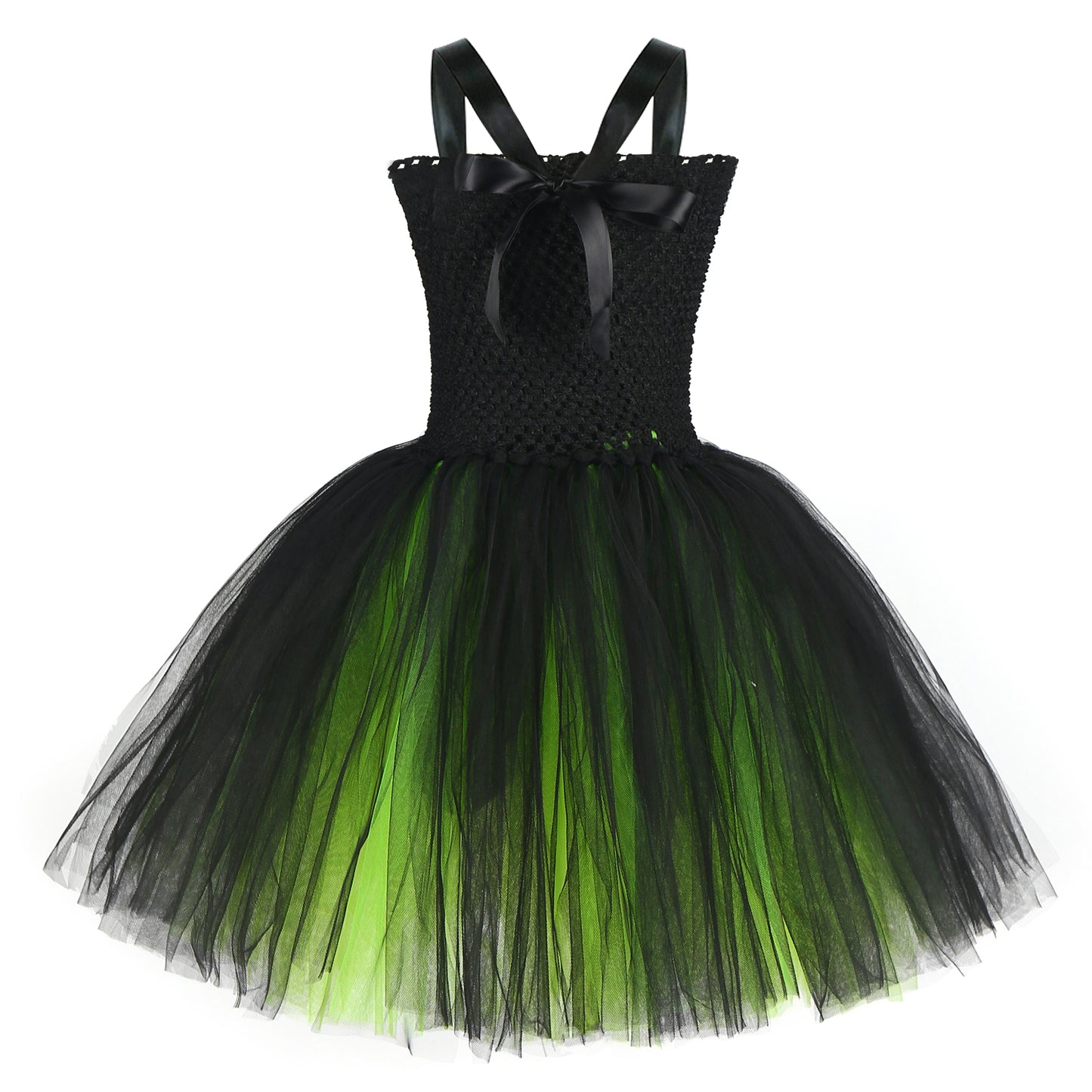Girls Green Witch Costume Tutu Dress with Headband, Cape, Socks