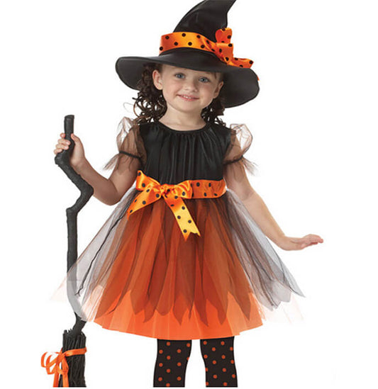 Girls Halloween Evil Witch Tutu Dress