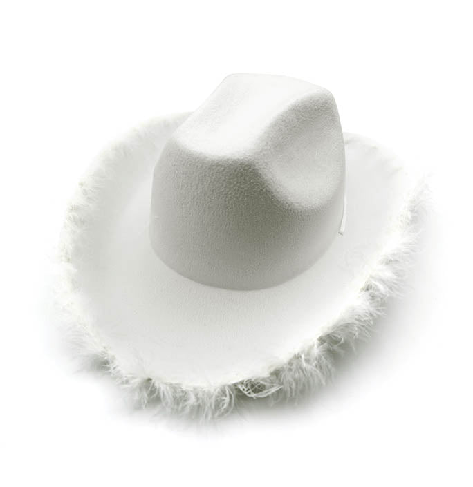 Raw Edge Nonwoven Solid Color Barbie Cowboy Hat