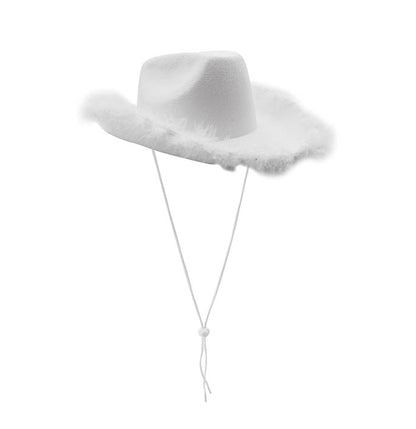 Raw Edge Nonwoven Solid Color Barbie Cowboy Hat