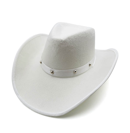 Studded White Cowgirl Hat