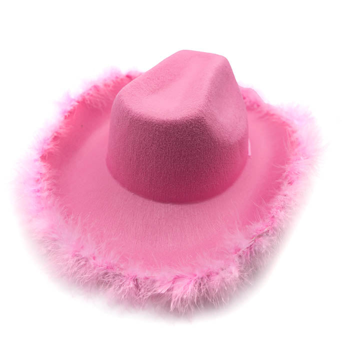 Raw Edge Nonwoven Solid Color Barbie Cowboy Hat