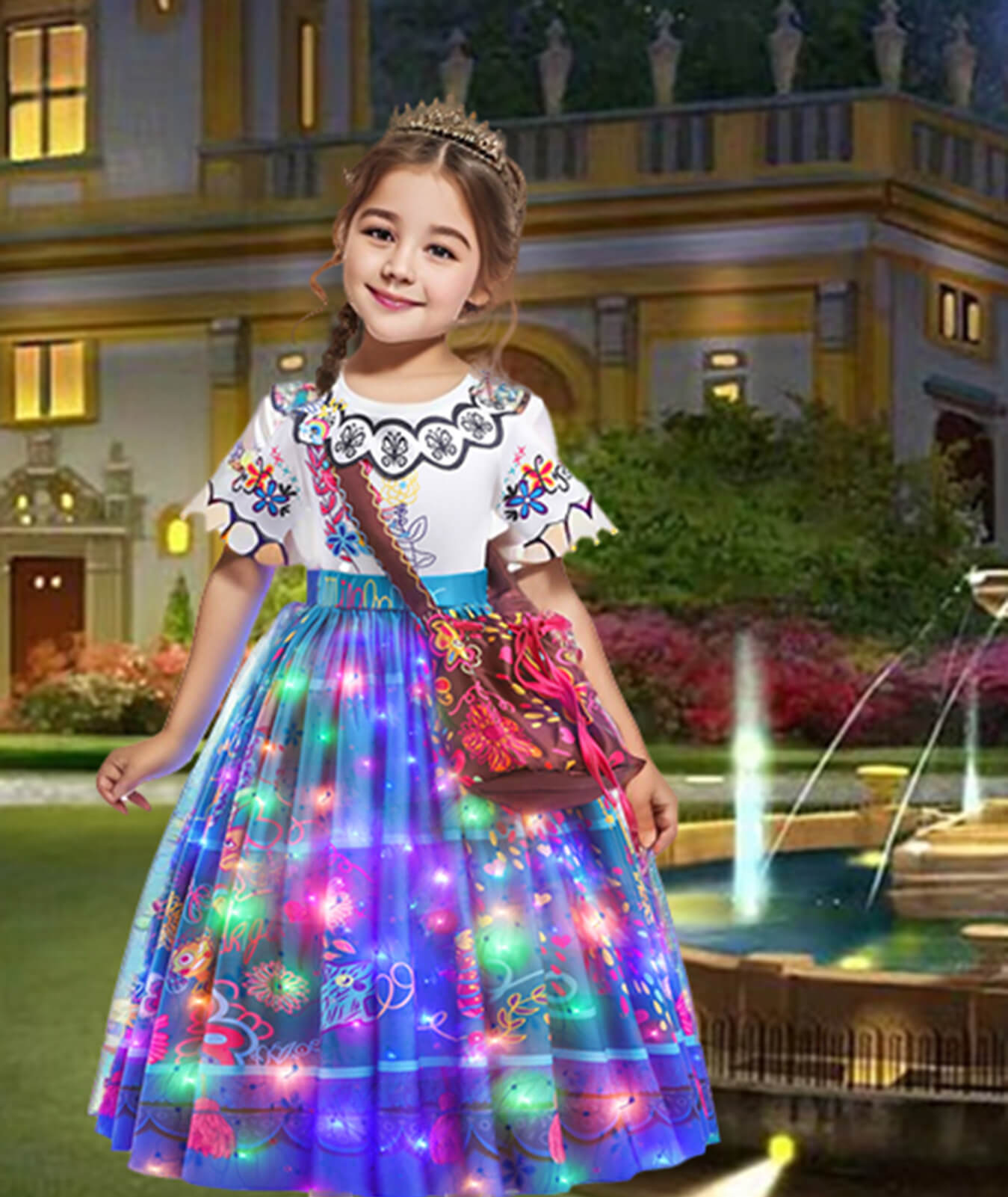 Girls Glowing Mirabel Costume Dress