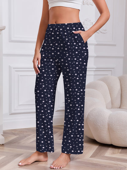 PinkBeautiM Womens Pajama Pants with Pockets, Soft Stretch Lounge Pants 3 Pack, Sizes M-XXXL