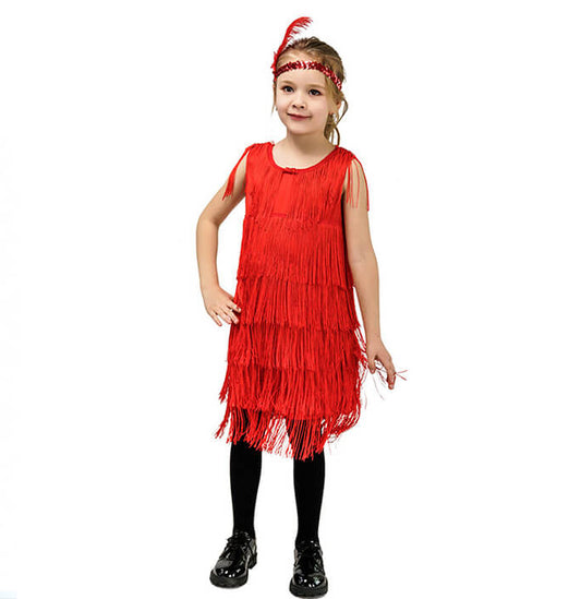 Girls 20's Vintage Fringe Skirt