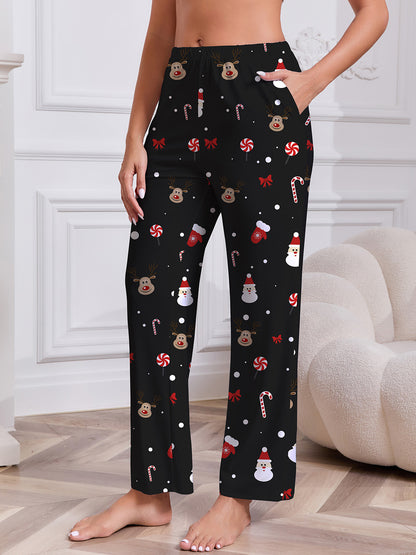 PinkBeautiM Womens Pajama Pants with Pockets, Soft Stretch Lounge Pants 3 Pack, Sizes M-XXXL