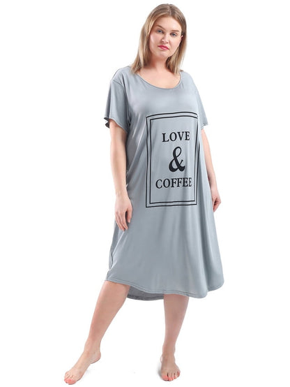 FEREMO Nightgown for Women Plus Size Long Sleepwear Printed Comfy Sleep Shirts 3 Pack