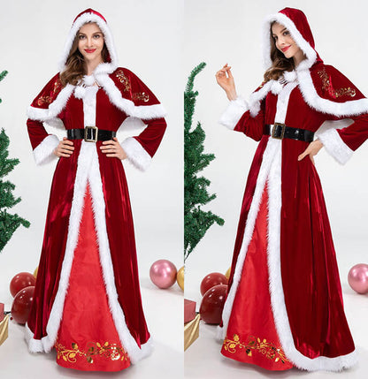 Women's Santa Claus Dress Christmas Queen Costume