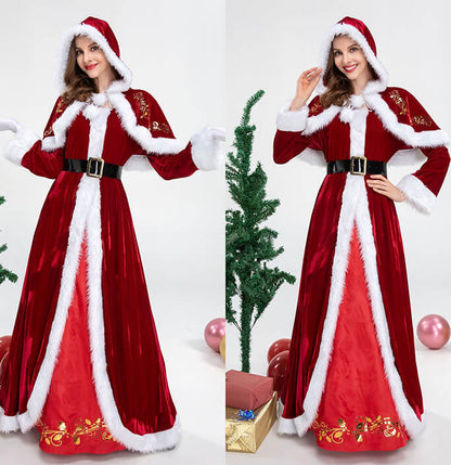 Women's Santa Claus Dress Christmas Queen Costume