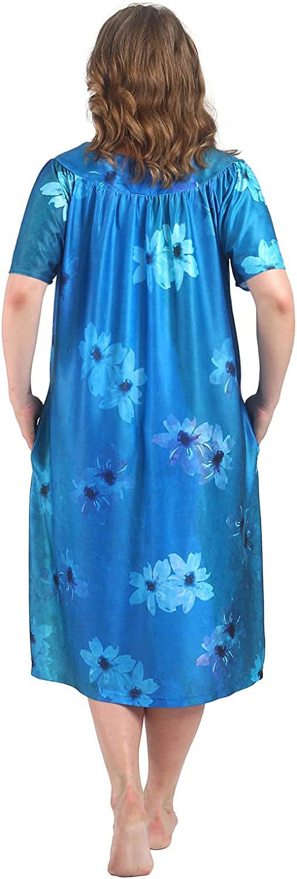 FEREMO Plus Size Nightgowns Womens House Dress with Pockets Short Sleeve Moomoo Nightgown Lounge Dresses for Women 1X-4X