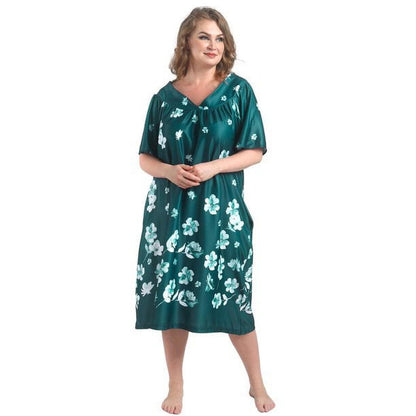 FEREMO Plus Size Nightgowns Womens House Dress with Pockets Short Sleeve Moomoo Nightgown Lounge Dresses for Women 1X-4X