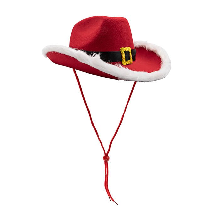 Christmas Raw Brim Lighted Cowboy Hat