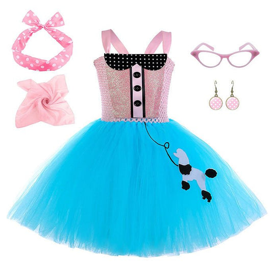 Girls 50s Retro Sweethe Art Poodle Costume