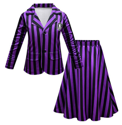 Girls Adams Striped Halloween Outfit