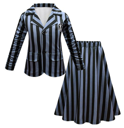 Girls Adams Striped Halloween Outfit