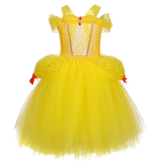 Girls Belle Inspired Costume Dress