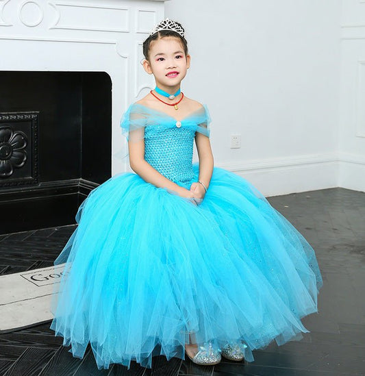 Girls Blue Birthday Party Dress