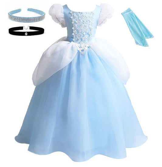 Girls Cinderella Blue Princess Dress