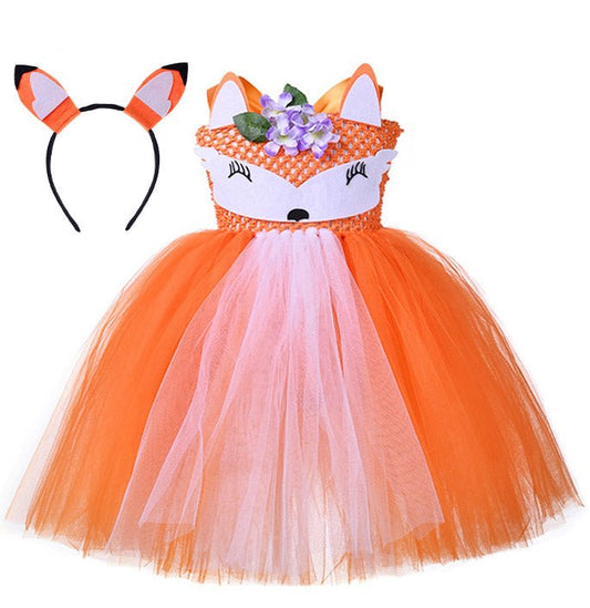 Girls Clever Fox Inspired Tutu Dress