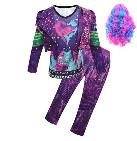 Girls Descendants Purple Vest Pants Suit