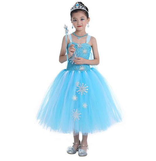 Girls Dresses Blue Party Tutu Dress