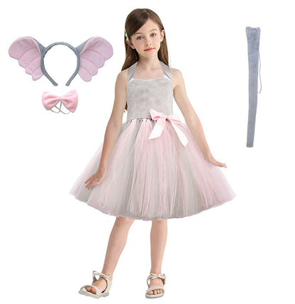 Girls Friendly Elephant Inspired Tutu Dress