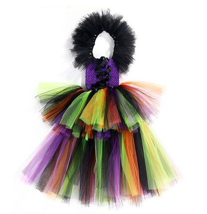 Girls Halloween Carnival Witch Tutu Dress