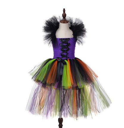 Girls Halloween Carnival Witch Tutu Dress