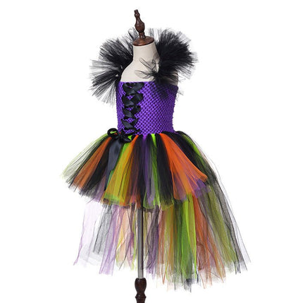 Girls Halloween Carnival Witch Tutu Dress