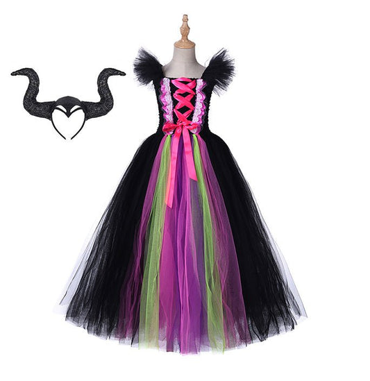 Girls Halloween Inspired Devil Witch Tutu Dress