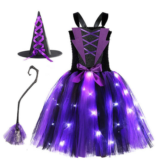 Girls Halloween Party Wicked Witch Tutu Dress