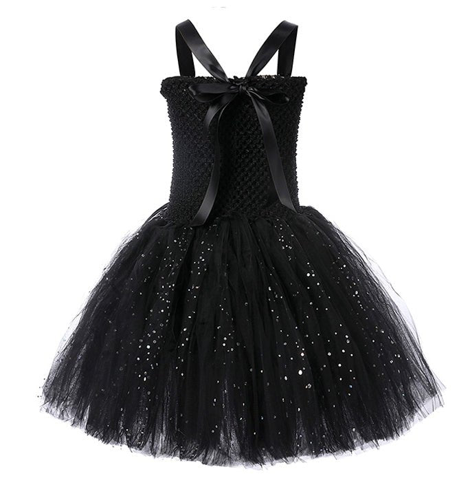 Girls Halloween Spider Evil Witch Tutu Dress