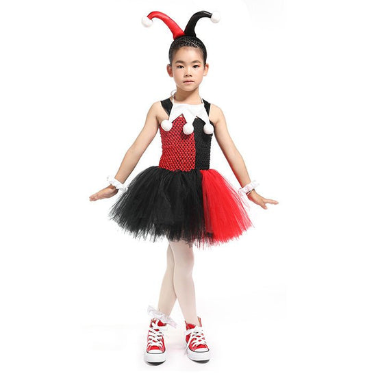 Girls Harley Quinn Halloween Inspired Costume