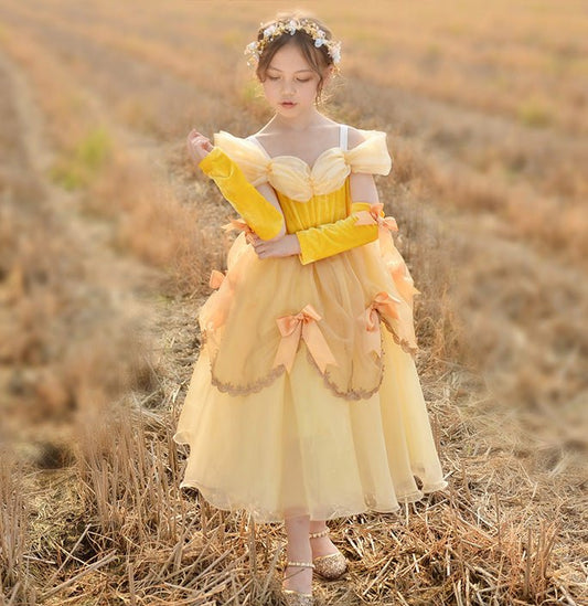 Girls Princess Belle Inspired Costume