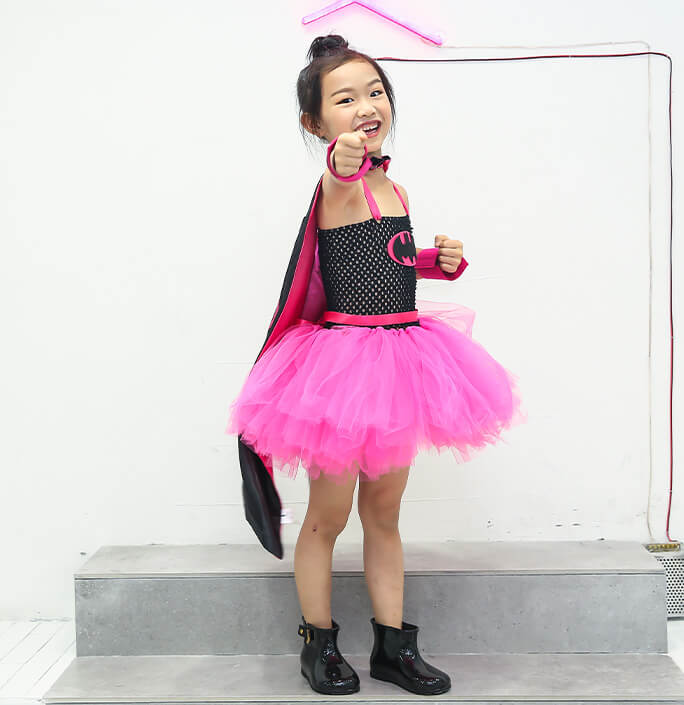 Girls Super Hero Bat Girl Costume