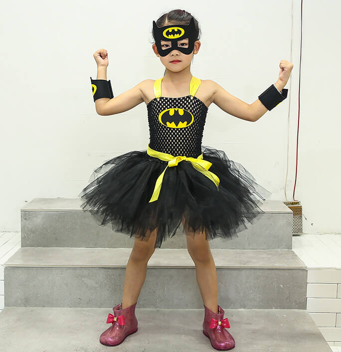 Girls Super Hero Bat Girl Costume