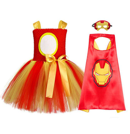 Girls Super Hero Iron Girl Tutu Dress