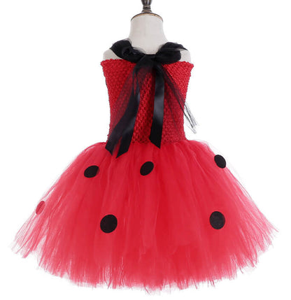 Girls Super Hero Ladybug Girl Tutu Dress