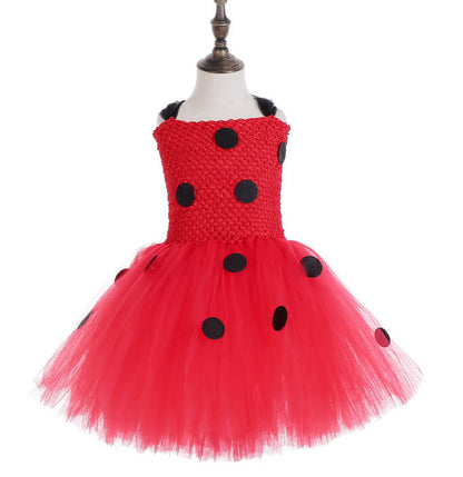 Girls Super Hero Ladybug Girl Tutu Dress