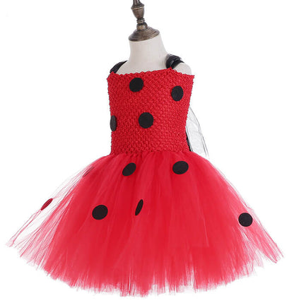 Girls Super Hero Ladybug Girl Tutu Dress