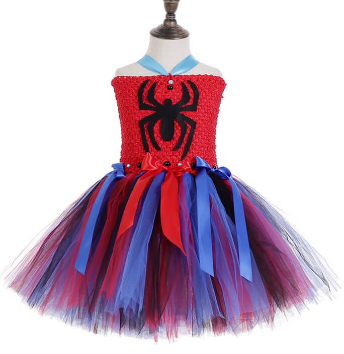 Girls Super Hero Spider Tutu Dress