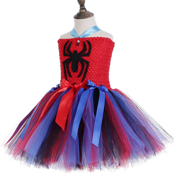 Girls Super Hero Spider Tutu Dress