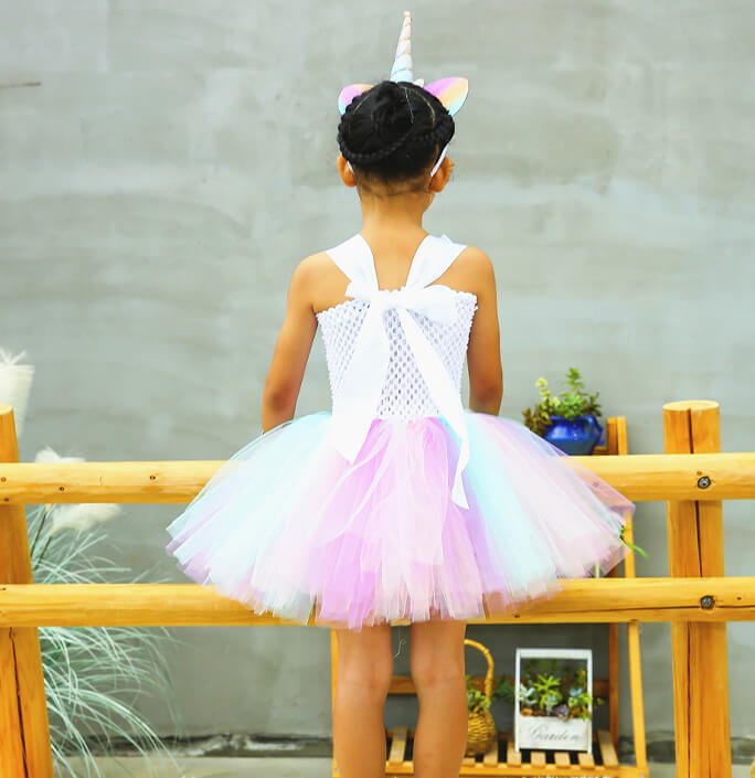 Girls Unicorn Themed Party Tutu Dress