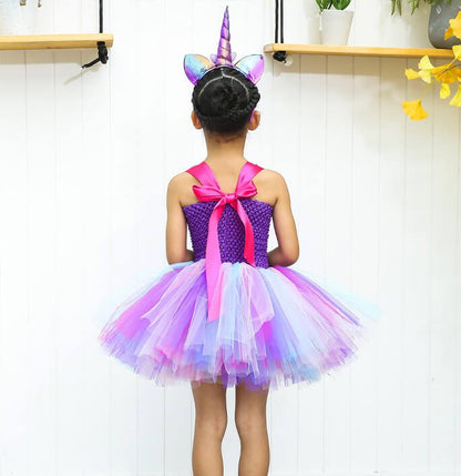 Girls Unicorn Themed Party Tutu Dress