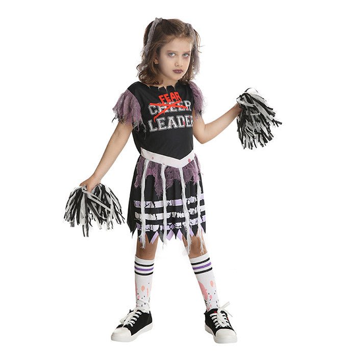 Girls Zombie College Cheerleading Costumes