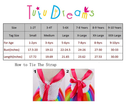 Tutu Dreams Hawaiian Cartoon Dress for Girls 1-12Y with Tropical Fern Leaf Headband Birthday Party Gifts