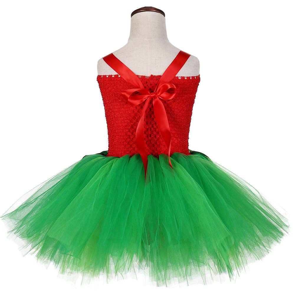 Tutu Dreams Hawaiian Cartoon Dress for Girls 1-12Y with Tropical Fern Leaf Headband Birthday Party Gifts