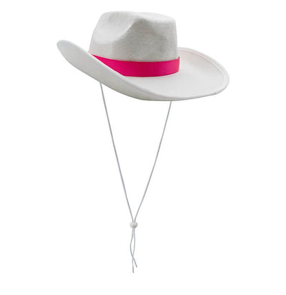 White Ribbon Barbie Cowgirl Hat